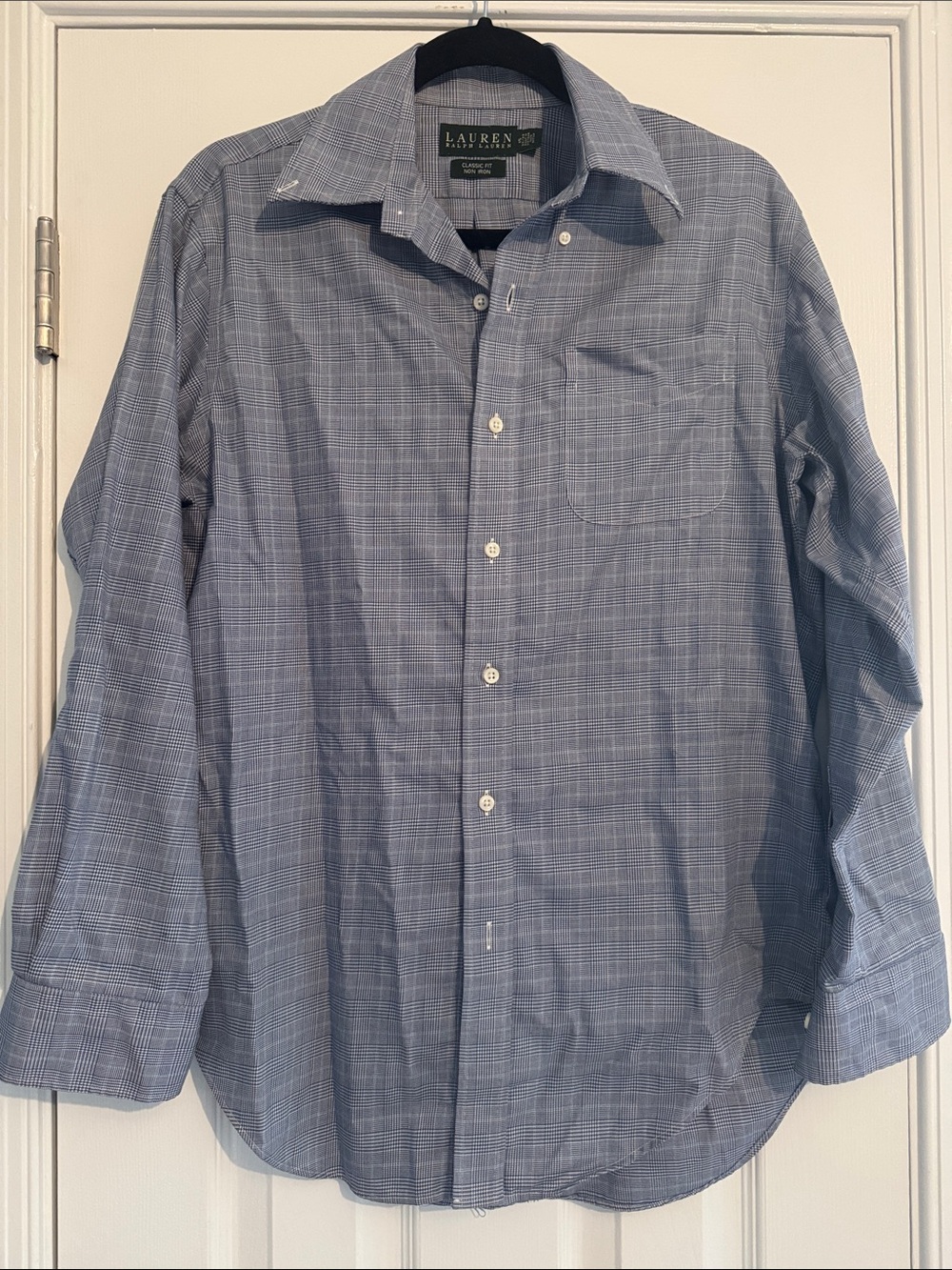 Lauren Ralph Lauren Blue Plaid Button Up Dress Shirt